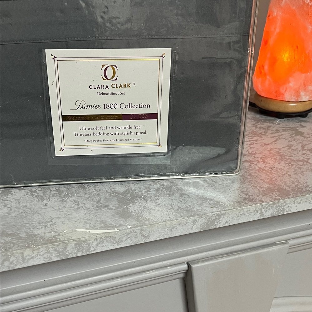 Clara Clark Premier 1800 Collection Dark Gray Sheet Set